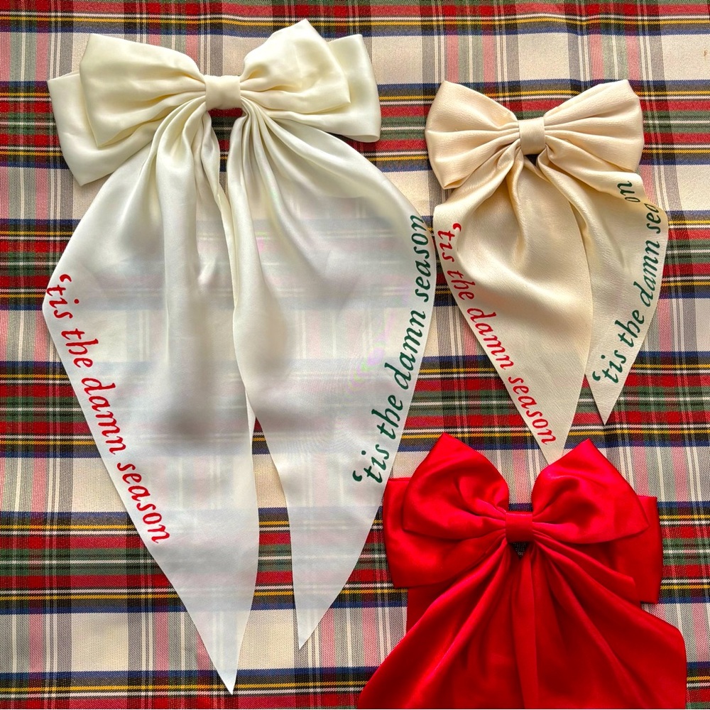 💖🎄 ‘Tis the damn season hairclip bow Taylor Swift